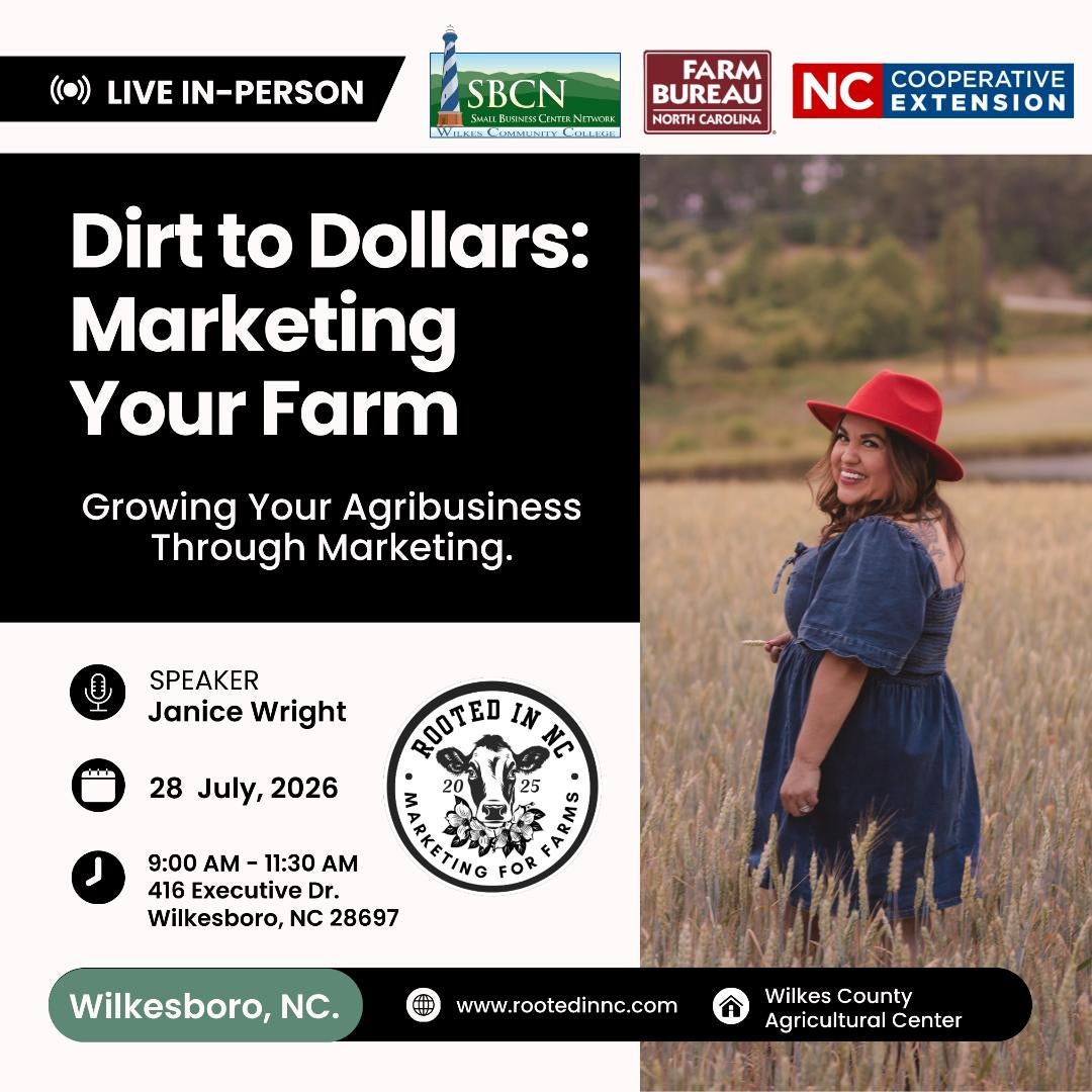 Infographic for Dirt to Dollars Event