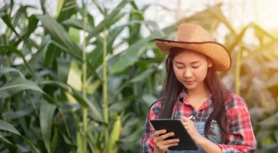 female young farmer