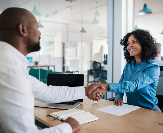 Business people shaking hands